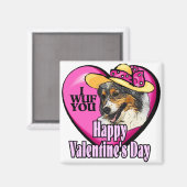 Australian Shepherd Valentijnsdag Gifts Magneet (Voorkant / Achterkant)