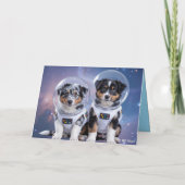 Australian Shepherd Valentine Card Feestdagen Kaart (Achterkant)