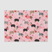 Australian Shepherd Valentine Pattern Tissuepapier (Voorkant)