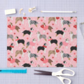 Australian Shepherd Valentine Pattern Tissuepapier (Craft)