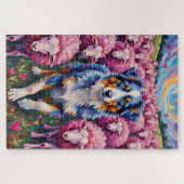 Australian Shepherd Valentine's Day Herding Hearts Legpuzzel (Horizontaal)