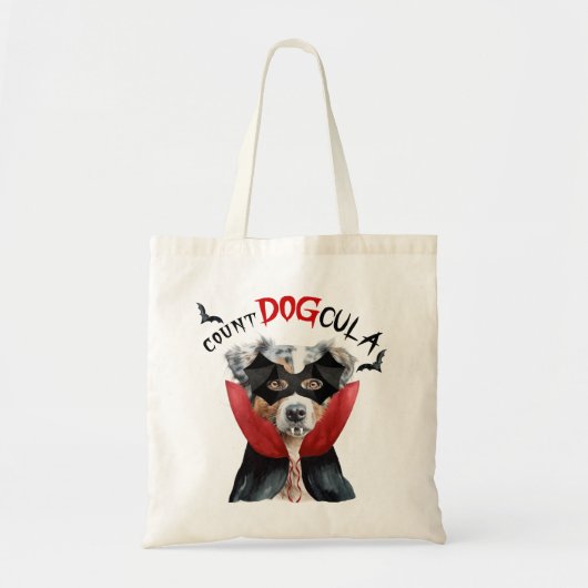 Australian Shepherd Vampire Dog Trick or treat Tote Bag (Voorkant)