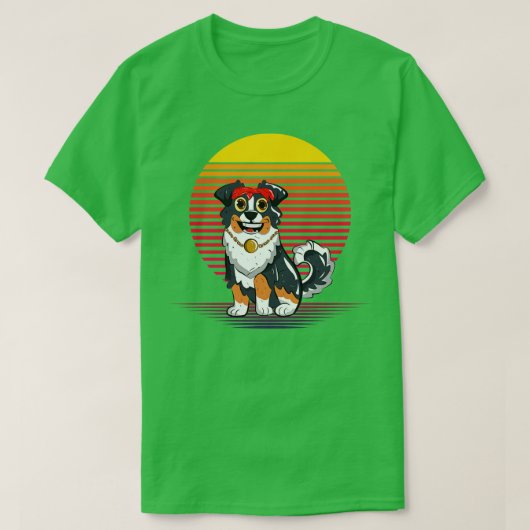 Australian Shepherd Vapor T-shirt (Design voorkant)