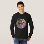 Australian Shepherd Vaporwave Retrowave Aesthetic  T-shirt (Voorkant volledig)
