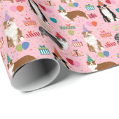 Australian Shepherd verjaardagscadeaus Cadeaupapier (Rol Hoek)