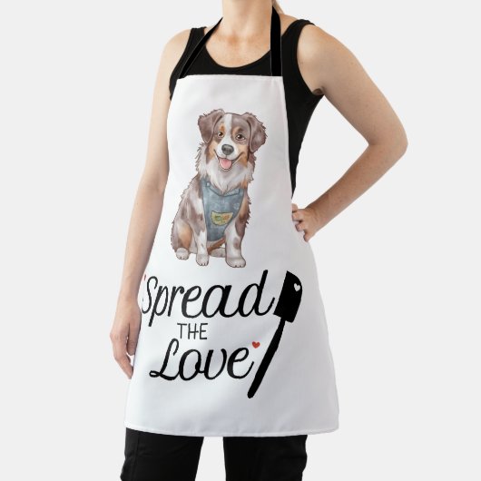 Australian Shepherd verspreidt de liefde Schort (Insitu)