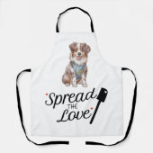 Australian Shepherd verspreidt de liefde Schort (Voorkant)