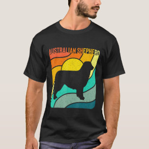 Australian Shepherd Vintage Retro Dog mam T-shirt