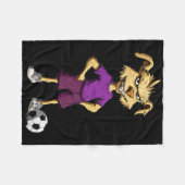 Australian Shepherd Voetbal _3 Fleece Deken (Voorkant (Horizontaal))