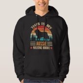 Australian Shepherd Walking Aussie Walker Sunset Hoodie (Voorkant)