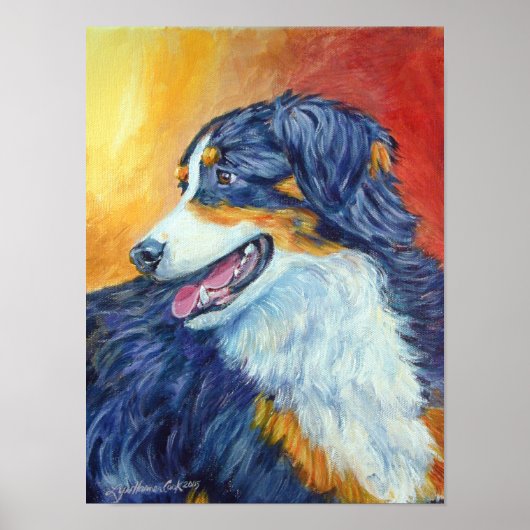 Australian Shepherd Wall Print (Voorkant)