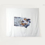 Australian Shepherd Wandkleed (Voorkant (horizontaal))