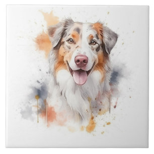 Australian Shepherd Waterverf Dog Tegeltje