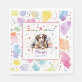 Australian Shepherd Waterverf Papieren servetten