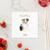Australian Shepherd Wedding Cocktail Napkins Servet (Insitu)