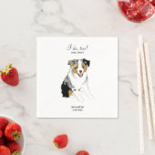 Australian Shepherd Wedding Cocktail Napkins Servet (Insitu)