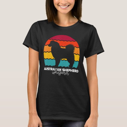 Australian Shepherd Whisperer Retro  T-shirt (Voorkant)