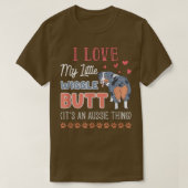 Australian Shepherd Wiggle but it an Aussie Thin T-shirt (Design voorkant)