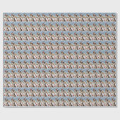 Australian Shepherd Winter Wonderland Kerstmis Cadeaupapier (Vlak)