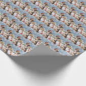 Australian Shepherd Winter Wonderland Kerstmis Cadeaupapier (Hoek)