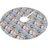 Australian Shepherd Winter Wonderland Kerstmis Kerstboom Rok (Gekanteld)