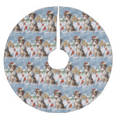 Australian Shepherd Winter Wonderland Kerstmis Kerstboom Rok (Voorkant)