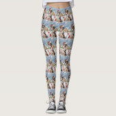 Australian Shepherd Winter Wonderland Kerstmis Leggings (Voorkant)