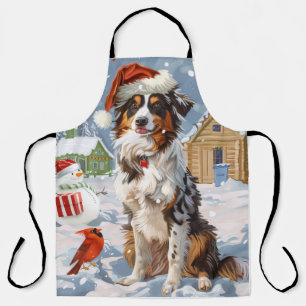Australian Shepherd Winter Wonderland Kerstmis Schort