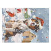 Australian Shepherd Winter Wonderland Kerstmis Tafelkleed (Voorkant (Horizontaal))