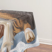 Australian Shepherd Winter Wonderland Kerstmis Tafelkleed (Voorbeeld)