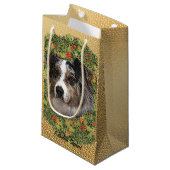 Australian Shepherd Wreath Klein Cadeauzakje (Voorkant Gekanteld)