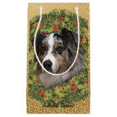 Australian Shepherd Wreath Klein Cadeauzakje (Voorkant)
