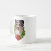 Australian Shepherd Wreath Koffiemok (Voorkant links)