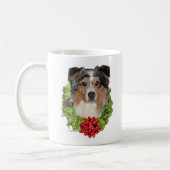 Australian Shepherd Wreath Koffiemok (Links)