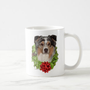Australian Shepherd Wreath Koffiemok