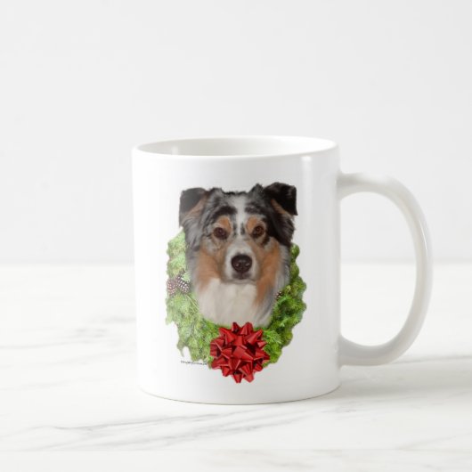 Australian Shepherd Wreath Koffiemok (Rechts)