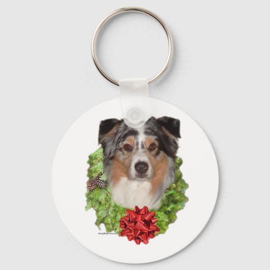 Australian Shepherd Wreath - Sleutelhanger (Voorkant)