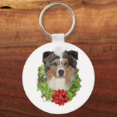 Australian Shepherd Wreath - Sleutelhanger (Voorkant)