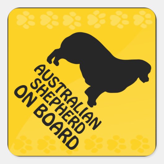 Australian Shepherd Xing Vierkante Sticker (Voorkant)