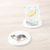 Australian Shepherd Zandsteen Onderzetter (Zijkant)