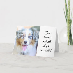 AUSTRALIAN SHEPHERD ZENDT U EEN BIRTHDAY KAART