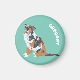 Australian Shepherds Aussie Honden gepersonaliseer Magneet