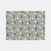 Australian Shepherds Florals Blanket - aussie dog Fleece Deken (Voorkant (Horizontaal))