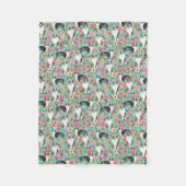 Australian Shepherds Florals Blanket - aussie dog Fleece Deken (Voorkant)