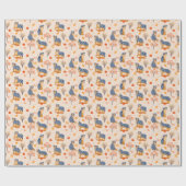 Australian Shepherds Herfstbladeren Struiken Patro Cadeaupapier (Vlak)