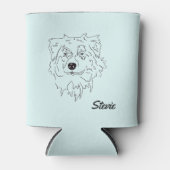 Australian Shepherds hondentekening Koelbox Blikjeskoeler (Voorkant)