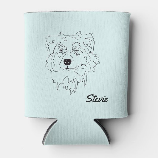 Australian Shepherds hondentekening Koelbox Blikjeskoeler (Voorkant)