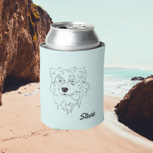 Australian Shepherds hondentekening Koelbox Blikjeskoeler