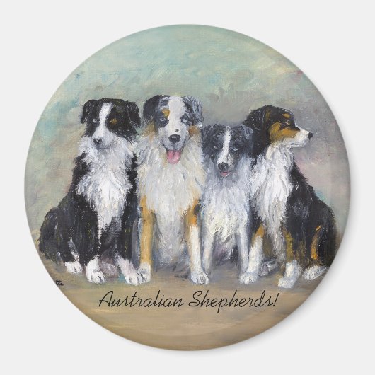Australian Shepherds - Piraten & Dochters Magneet (Voorkant)