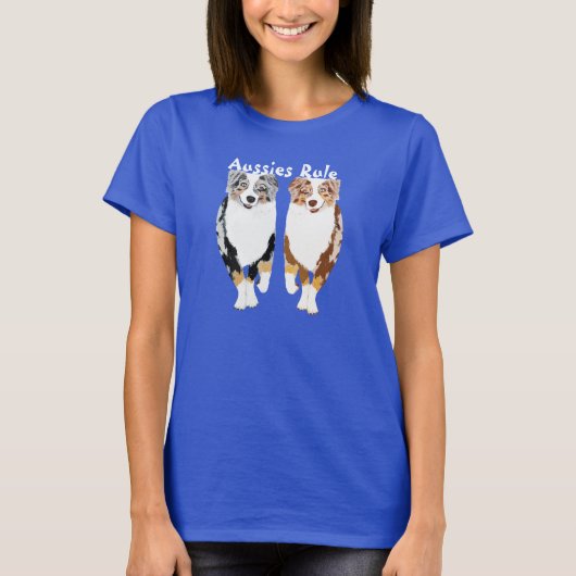 Australian Shepherds Rule T-shirt (Voorkant)